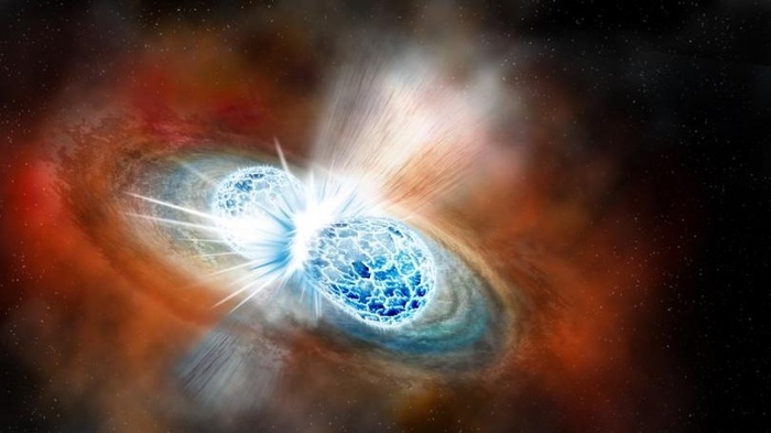 Учёные впервые наблюдали слияние двух нейтронных звёзд 